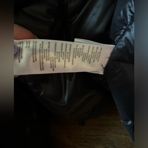 Calvin Klein Performance red duck down jacket with removable faux fur hood (XS) - Picture 3 of 7